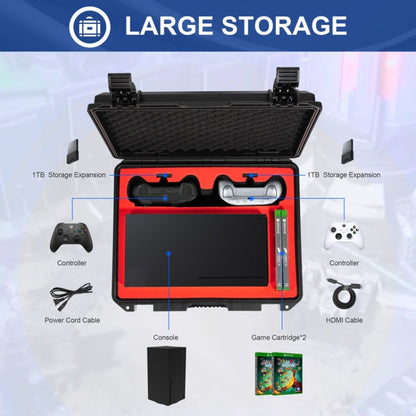For MicroSoft Xbox Series X DEVASO Game Console Organizer Waterproof Case Accessories