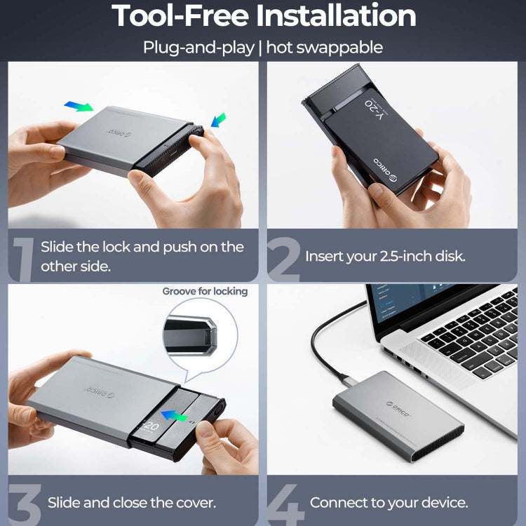 ORICO DD25 USB3.1 5Gbps Mobile Hard Drive Case 2.5 inch External Mechanical Solid State SATA Universal