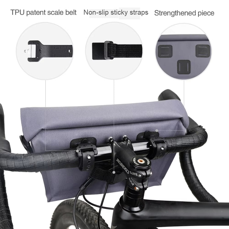 Rhinowalk X20997 4L Fully Waterproof Multifunctional Bicycle Handlebar Bag Cycling Bag(Black)