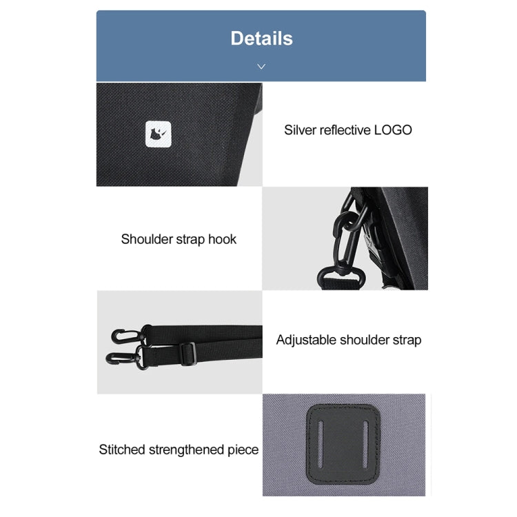 Rhinowalk X20997 4L Fully Waterproof Multifunctional Bicycle Handlebar Bag Cycling Bag(Black)