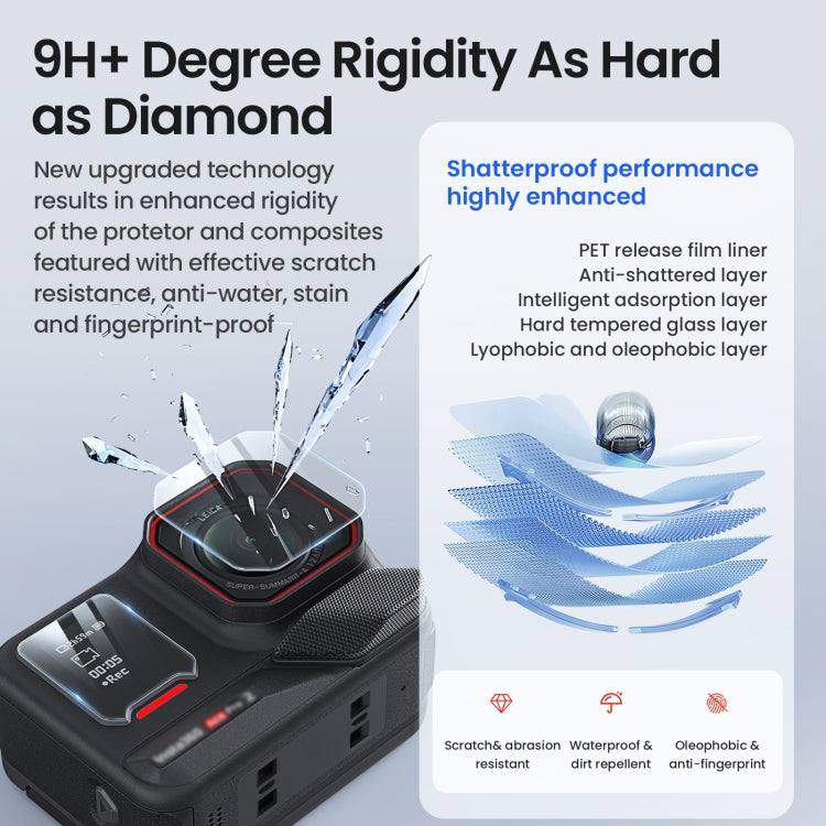 For Insta360 Ace Pro 2 aMagisn Tempered Glass Screen Protector, Spec: 2 Sets