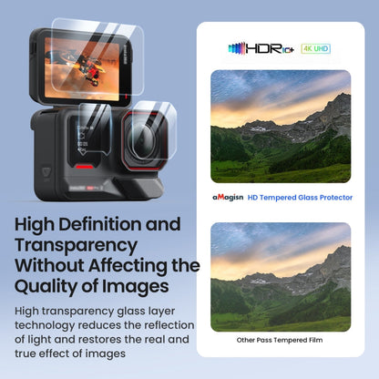 For Insta360 Ace Pro 2 aMagisn Tempered Glass Screen Protector, Spec: 2 Sets