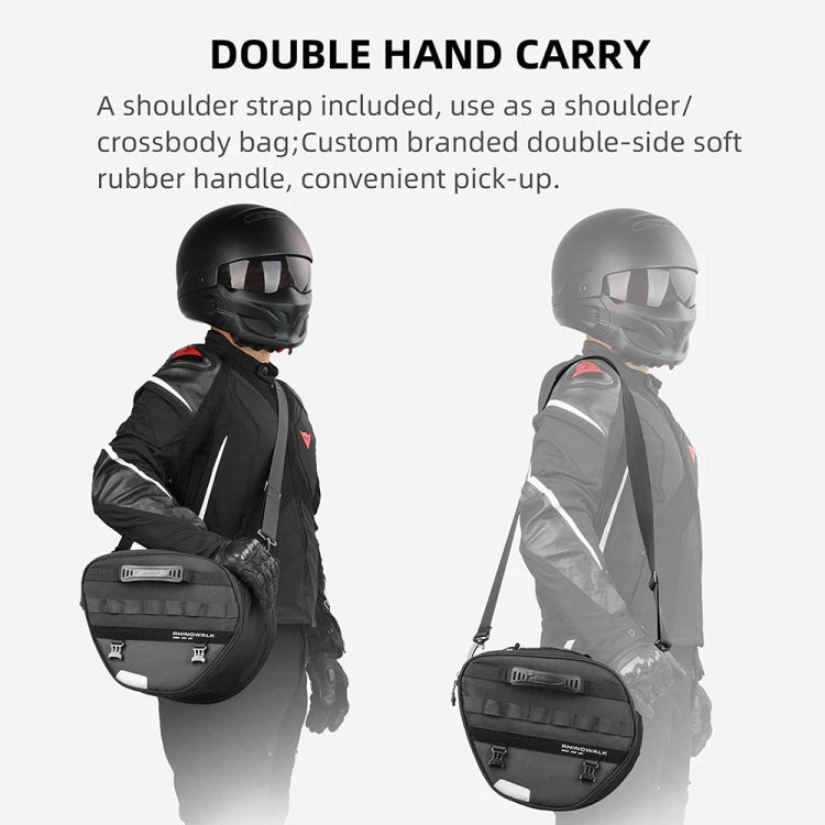 Rhinowalk MTR5001 15L Scooter Front Bag Large Capacity Curved Beam Motorcycle Rear Seat Bag(Black)
