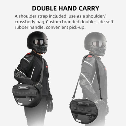 Rhinowalk MTR5001 15L Scooter Front Bag Large Capacity Curved Beam Motorcycle Rear Seat Bag(Black)