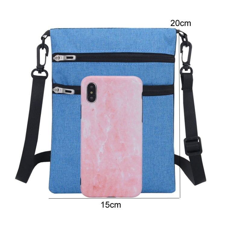 JUNLETU Crossbody Bag Waterproof Cell Phone Bag Travel Documents Passport Card Neck Pouch(Gray)
