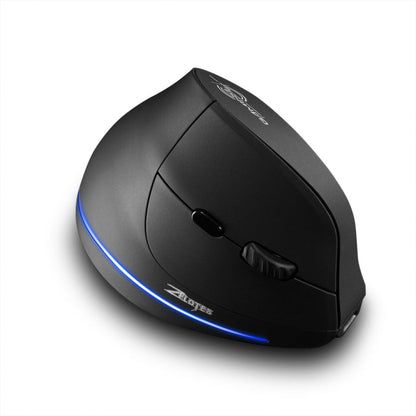 ZELOTES F35 6-buttons Vertical Grip Ergonomic Rechargeable Wireless Mouse(Blue Light)
