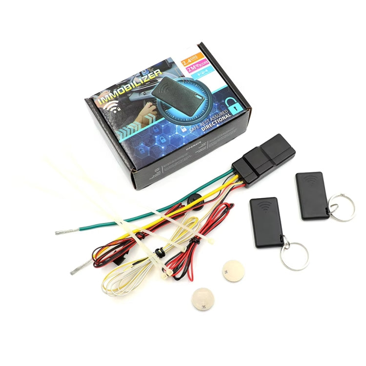 NENGKEE 12V 2.4Ghz Car Smart Lock Anti-Theft Device Immobilizer(Blue Color Box)