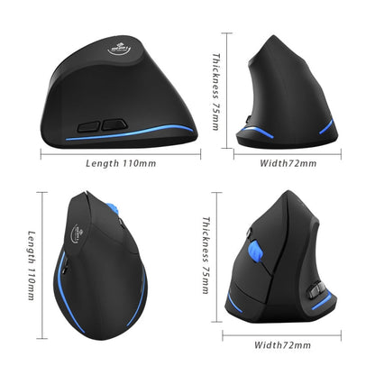 ZELOTES F-35A 6-Buttons Vertical Grip Ergonomic Rechargeable Wireless Mouse(Wireless Version)