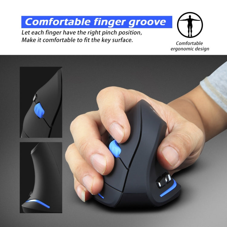 ZELOTES F-35A 6-Buttons Vertical Grip Ergonomic Rechargeable Wireless Mouse(Wireless Version)