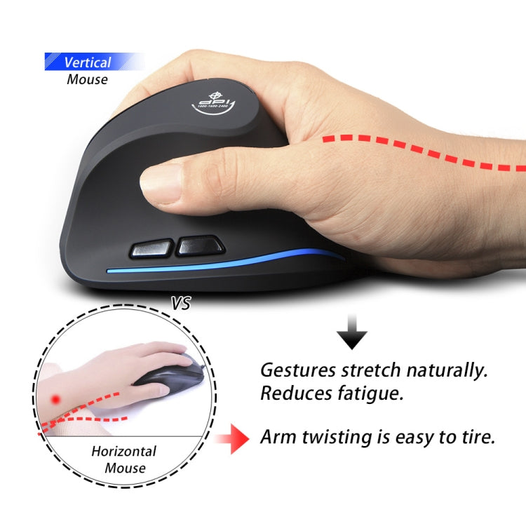 ZELOTES F-35A 6-Buttons Vertical Grip Ergonomic Rechargeable Wireless Mouse(Wireless Version)