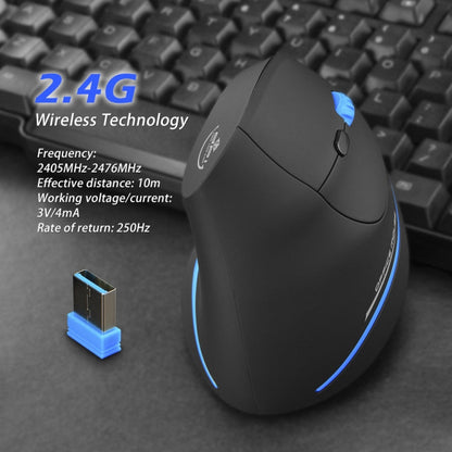 ZELOTES F-35A 6-Buttons Vertical Grip Ergonomic Rechargeable Wireless Mouse(Wireless Version)
