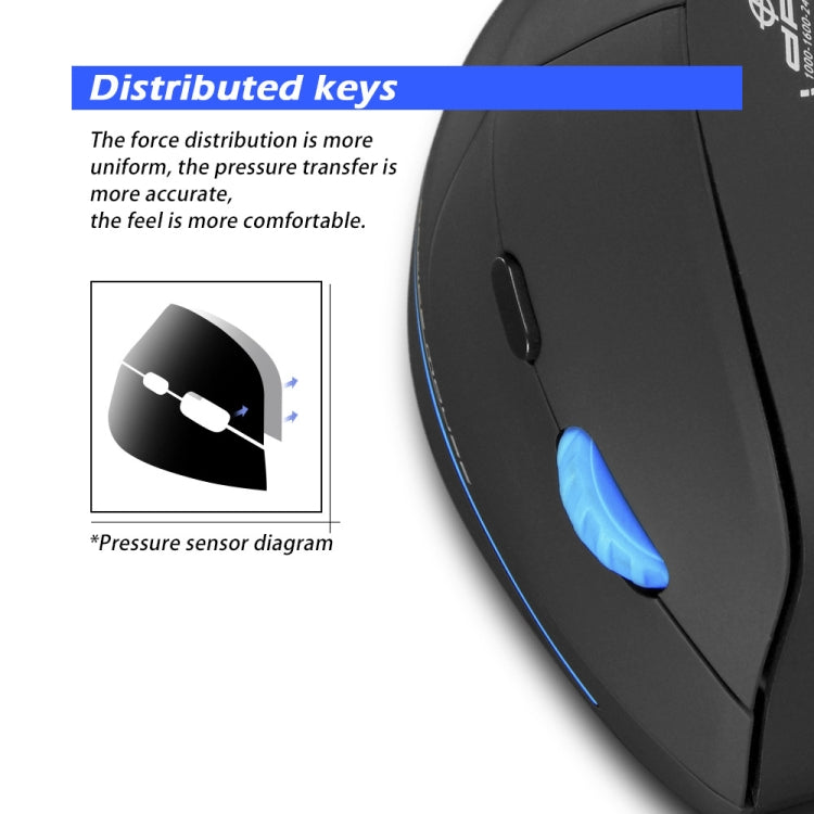 ZELOTES F-35A 6-Buttons Vertical Grip Ergonomic Rechargeable Wireless Mouse(Wireless Version)
