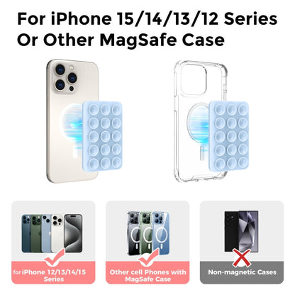 AhaStyle CY202 Suction Cup Magnetic Phone Holder Silicone Adhesive Mirror Sticker(Pink)