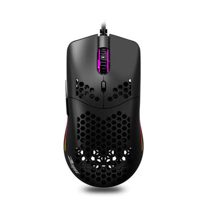 ZELOTES C7 7-buttons RGB Lighting Hollow Computer Office Wired Mouse(Black)