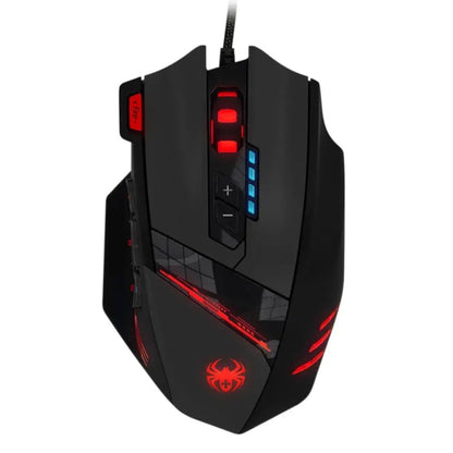 Souris Gamer Filaire Ergonomique Programmable ZELOTES C12 avec 12 Boutons (Noir)