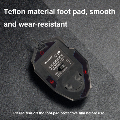 ZELOTES C19 12-Keys Ergonomic Programming Custom Wired Mouse(Black)