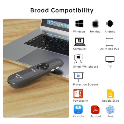 ASiNG A81 PPT Page Turning Clicker With Timing Function & 32G 3-in-1 USB Receiver, Color: Red Light