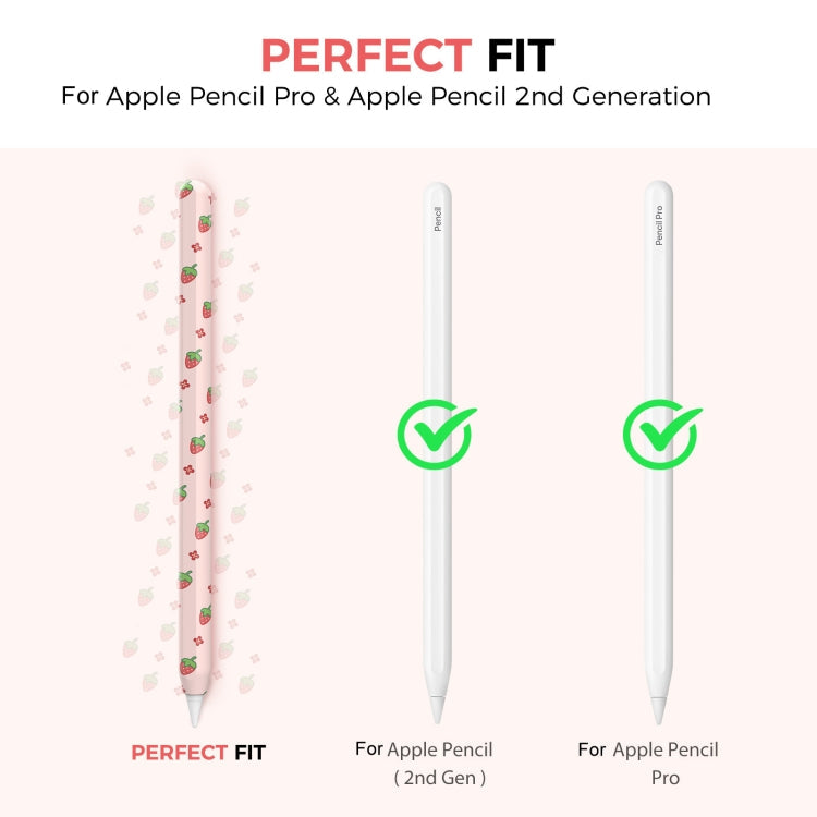 For Apple Pencil Pro / 2 AhaStyle PT65FT Silicone Pen Case(Peach)