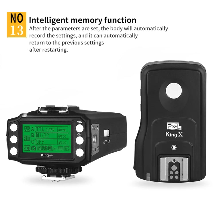 Pour émetteur et récepteur radio sans fil de flash TTL Nikon Pixel King Pro