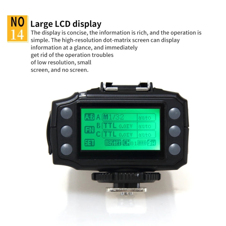 Pour émetteur et récepteur radio sans fil de flash TTL Nikon Pixel King Pro