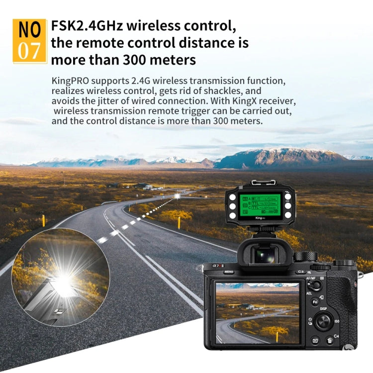 Pour émetteur et récepteur radio sans fil de flash TTL Nikon Pixel King Pro