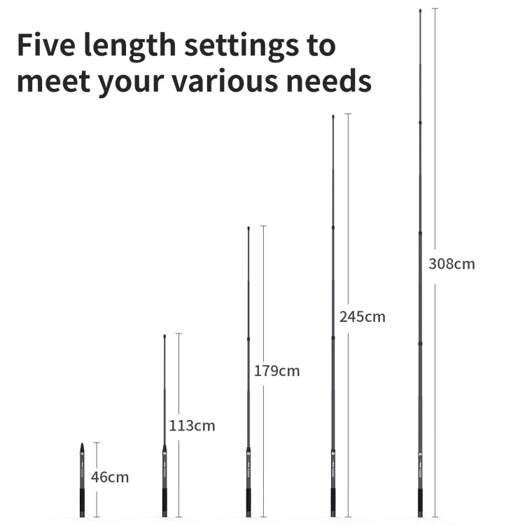 aMagisn 3m Carbon Fiber Invisible Selfie Stick Extension Rod For Action Camera