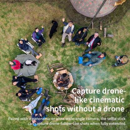 aMagisn 3m Carbon Fiber Invisible Selfie Stick Extension Rod For Action Camera