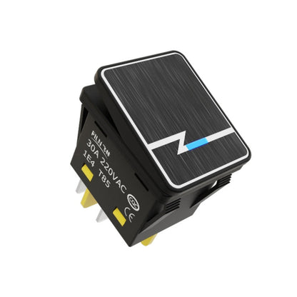 FILN 220V 30A Split Dustproof Boat-type Switch With Light, Specifications: Aluminum 4 Pin 2 Gear Blue Light
