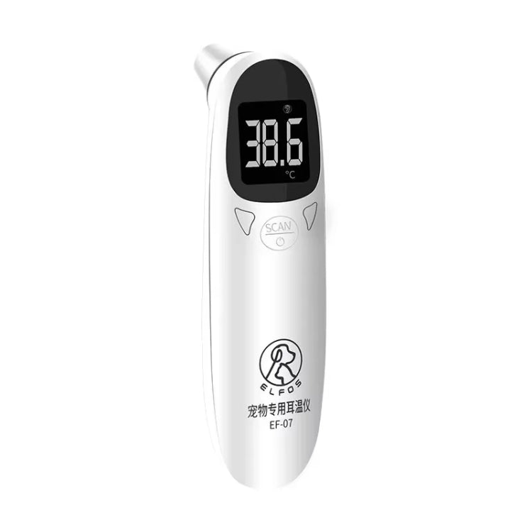 Thermomètre numérique auriculaire infrarouge précis pour animaux de compagnie ELOFS EF-07 (blanc)