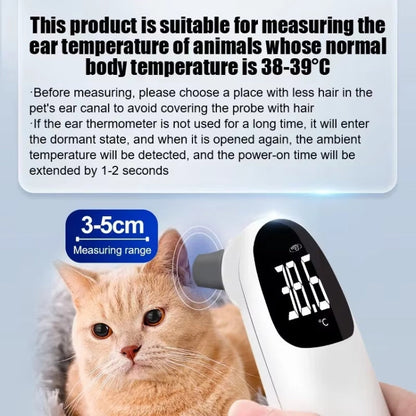Thermomètre numérique auriculaire infrarouge précis pour animaux de compagnie ELOFS EF-07 (blanc)