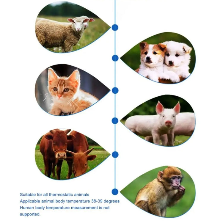 Thermomètre numérique auriculaire infrarouge précis pour animaux de compagnie ELOFS EF-07 (blanc)