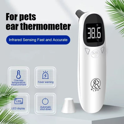 Thermomètre numérique auriculaire infrarouge précis pour animaux de compagnie ELOFS EF-07 (blanc)
