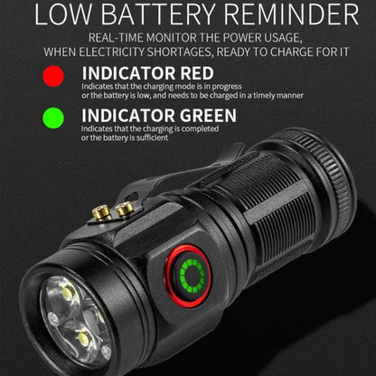 E-SMARTER W5182 Pen Fork 3 Holes Mini Flashlight Portable Pen Clip Camping Adventure Compass Sport Flashlight