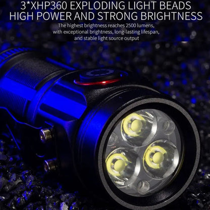 E-SMARTER W5182 Pen Fork 3 Holes Mini Flashlight Portable Pen Clip Camping Adventure Compass Sport Flashlight