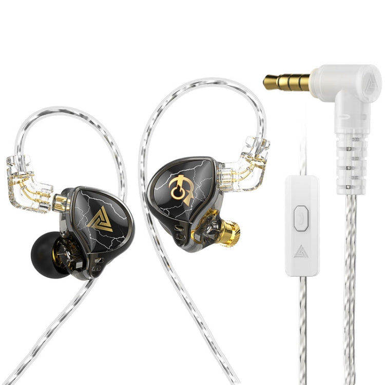 QKZ HBB avec microphone 3,5 mm écouteurs pour téléphone portable, écouteurs intra-auriculaires de sport enfichables pour scène