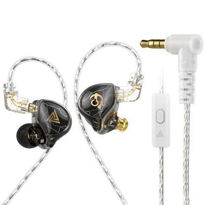 QKZ HBB avec microphone 3,5 mm écouteurs pour téléphone portable, écouteurs intra-auriculaires de sport enfichables pour scène