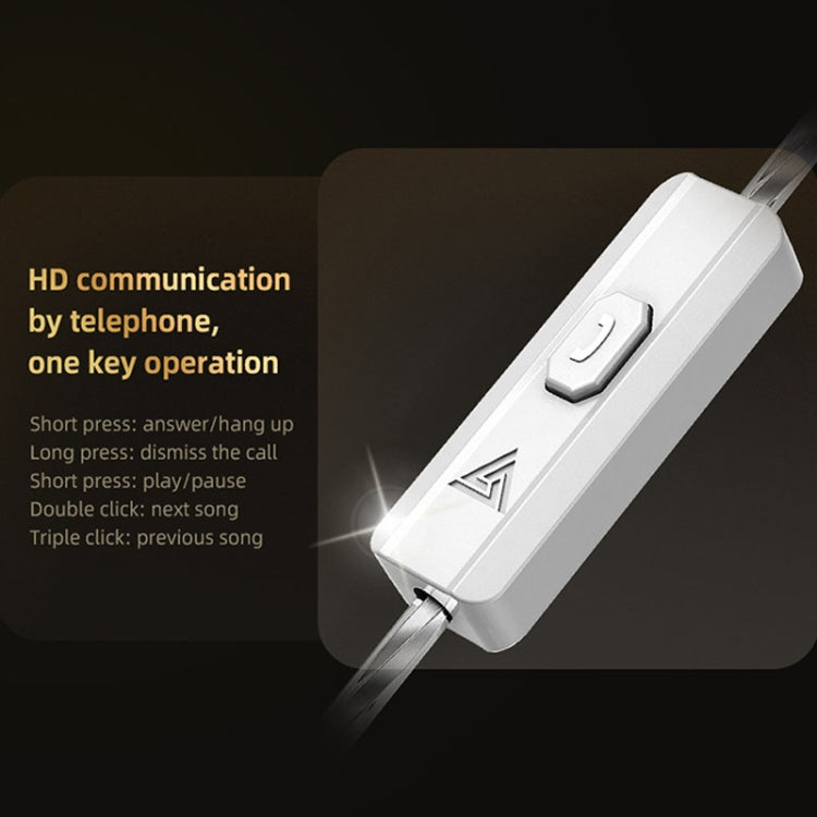 QKZ HBB avec microphone 3,5 mm écouteurs pour téléphone portable, écouteurs intra-auriculaires de sport enfichables pour scène