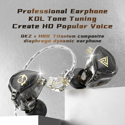 QKZ HBB Standard 3.5mm Mobile Phone Earphones Sports In-Ear Pluggable Stage Earphone