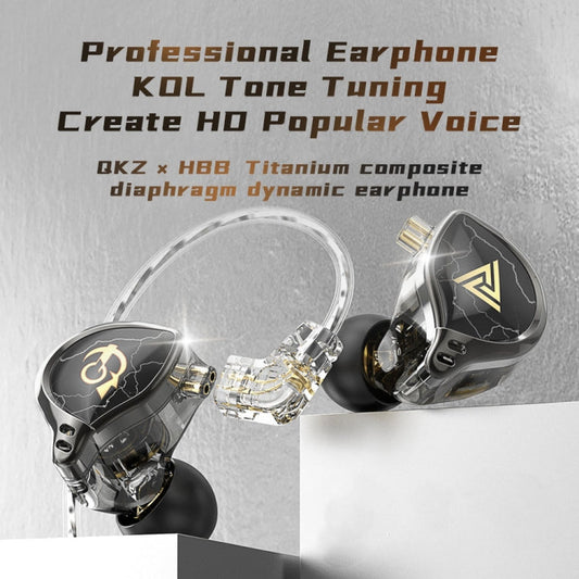QKZ HBB Standard 3.5mm Mobile Phone Earphones Sports In-Ear Pluggable Stage Earphone