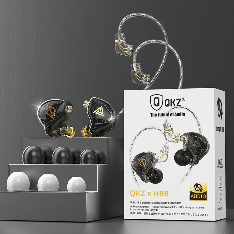 QKZ HBB Standard 3.5mm Mobile Phone Earphones Sports In-Ear Pluggable Stage Earphone