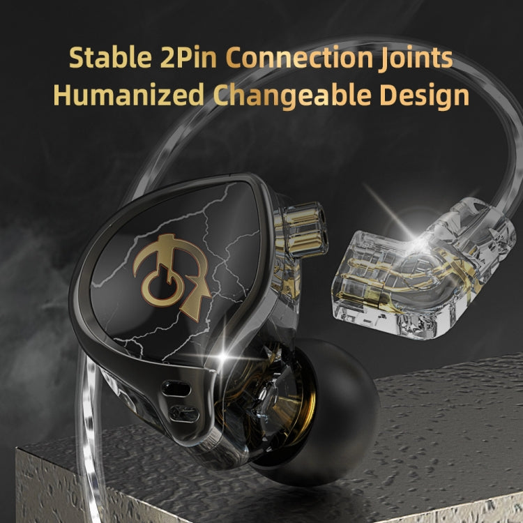 QKZ HBB avec microphone 3,5 mm écouteurs pour téléphone portable, écouteurs intra-auriculaires de sport enfichables pour scène