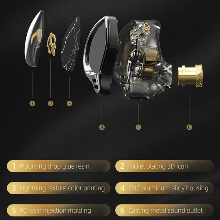 QKZ HBB Standard 3.5mm Mobile Phone Earphones Sports In-Ear Pluggable Stage Earphone