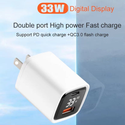 CYKE K02 30W PD+QC3.0 Mobile Phone Digital Display Fast Charger, Plug: US(Black)
