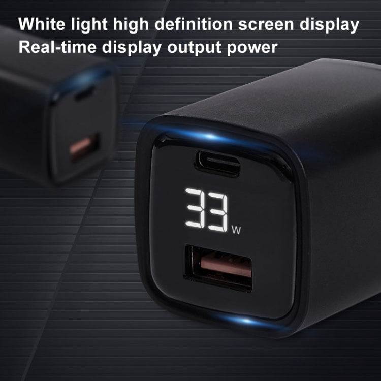 Chargeur rapide CYKE K02 30W PD+QC3.0 pour téléphone portable avec affichage numérique, Fiche : EU (Blanc)