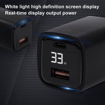 Chargeur rapide CYKE K02 30W PD+QC3.0 pour téléphone portable avec affichage numérique, Fiche : EU (Blanc)
