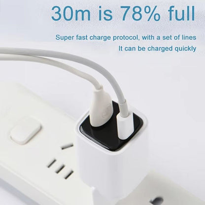 Chargeur rapide CYKE K02 30W PD+QC3.0 pour téléphone portable avec affichage numérique, Fiche : EU (Blanc)