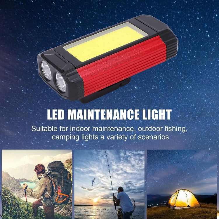 E-SMARTER K011 Bike LED Lamp USB Rechargeable Cycling Light COB Bright Flashlight(Red)