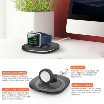 For Apple Watch AhaStyle PT126 Storage Folding Stand Plastic Charging Holder(White)