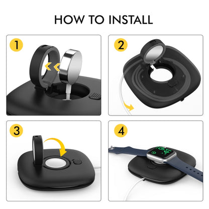 For Apple Watch AhaStyle PT126 Storage Folding Stand Plastic Charging Holder(White)