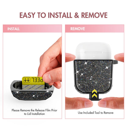 Pour AirPods 1 / 2 Étui de protection plaqué fendu pour écouteurs sans fil AhaStyle PT119 (or)